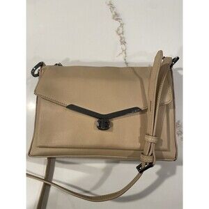 BOTKIER - Leather Crossbody Valentina Flap Bag - Color: Wheat